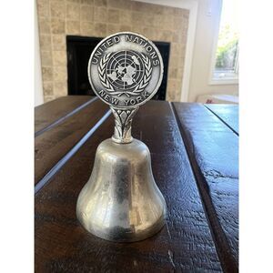 United Nations New York Silver 3"‎ Hand Bell